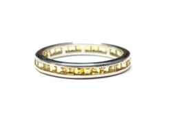 Citrine Eternity Band Natural Citrine Full Amethyst Stacking Ring - £50.26 GBP