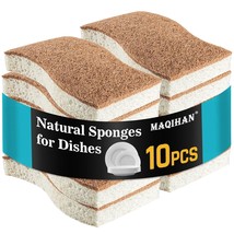 10Pcs Natural Sponges For Dishes - Biodegradable Sponges Kitchen Eco Friendly Di - £9.57 GBP