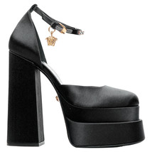 Versace Aevitas Medusa Platform Women Black Size 39.5 - £425.55 GBP