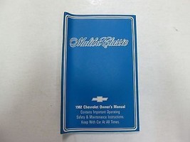 1982 Chevrolet Malibu Classic Owners Manual Minor Wear Factory Oem Book 82 - £9.31 GBP