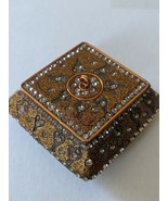 JEWELED AND MIRRORED TRINKET BOX FROM INDIA - £11.91 GBP