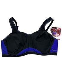 Freya Activewear Sports Bra NWT 38D Black &amp; Purple AA4004 - £30.69 GBP