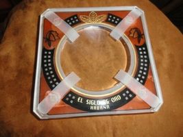 Heavy Thick Glass Cigar Ashtray Measures 8" square image 12