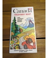 Vintage Canada Highway Map And Northern United States Travel Brochure Map - $12.38