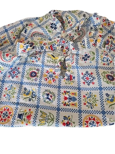 Pennsylvania Dutch ~ Handcrafted ~ Fabric ~ Basket Liner ~ 10" x 14.75" x 9" Item image 3