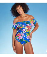 Women&#39;s Off the Shoulder Flounce High Coverage One Piece Swimsuit - Kona... - €16,06 EUR