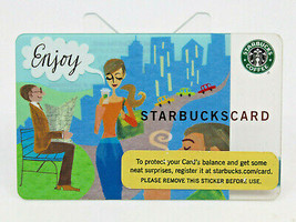 Starbucks Coffee 2003 Gift Card Enjoy Woman Men Buildings Zero Balance N... - £8.68 GBP