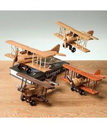 Wooden Airplane Model Handmade DIY Retro Aircraft Ornament - $29.20 CAD