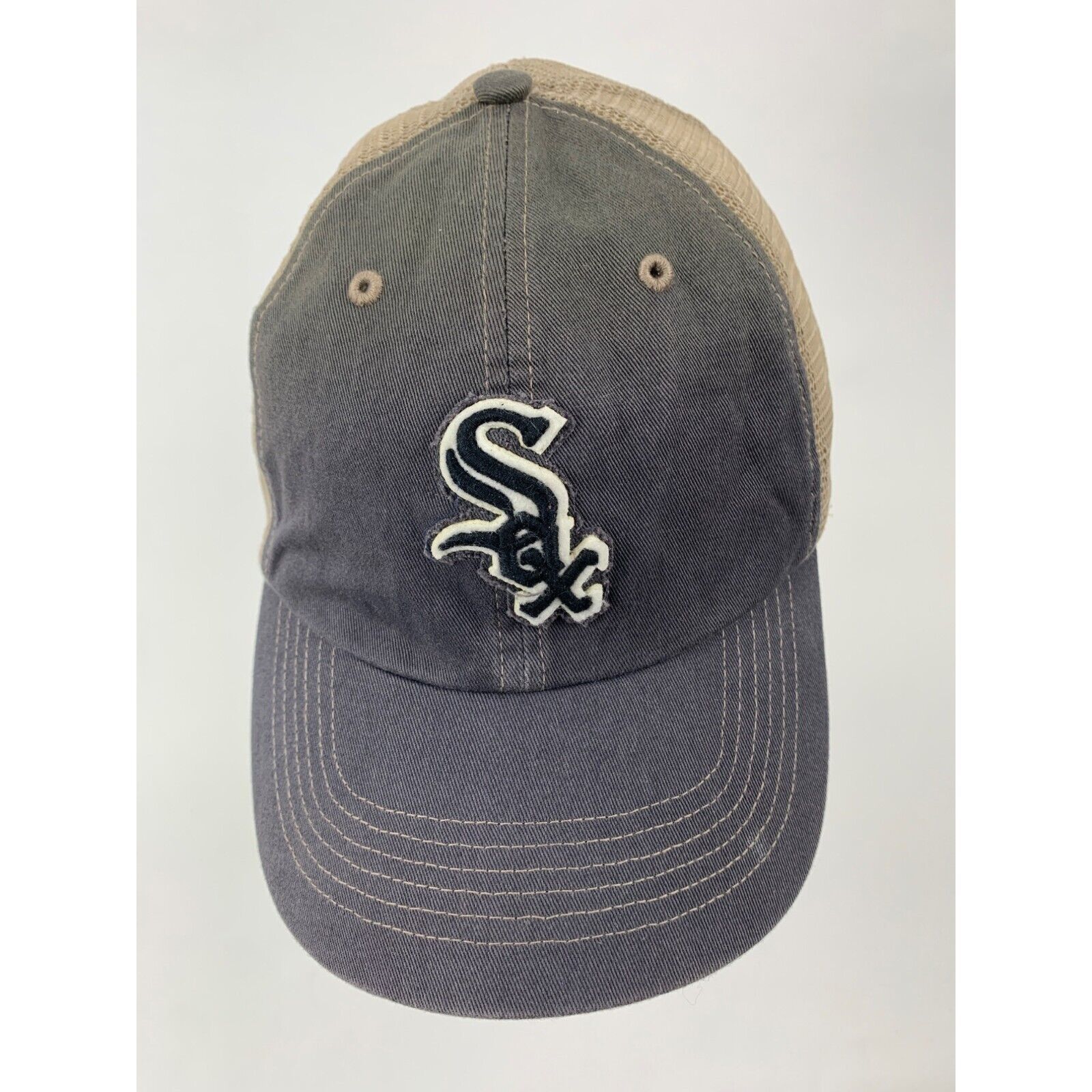 47 Brand Retro MLB Chicago White Sox Charcoal Gray Mesh Snapback Hat One Size - £17.72 GBP