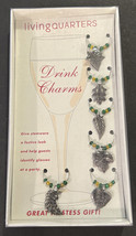 Living Quarters Leaf/ Leaves Wine Glass Drink Charms Set of 6 Great Gift... - $163.27 MXN