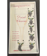 Living Quarters Leaf/ Leaves Wine Glass Drink Charms Set of 6 Great Gift... - £6.74 GBP