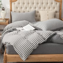 PURE ERA Jersey Knit Duvet Cover Set 100% T-Shirt Heather Cotton Super, King - £71.96 GBP