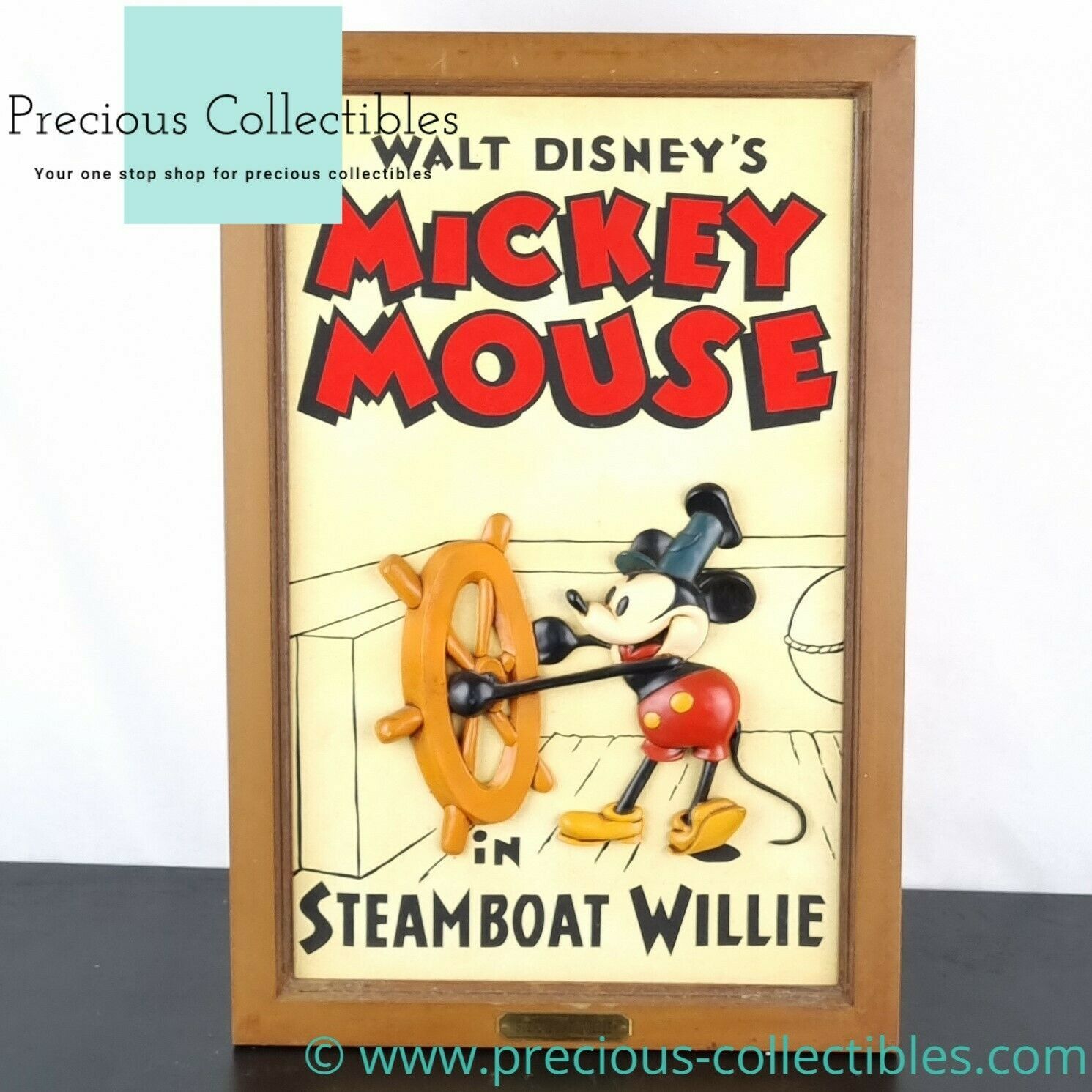 Primary image for Rare! Mickey Mouse in ''Steamboat Willie''. Vintage Wall art. Kazama. Disney