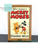 Rare! Mickey Mouse in &#39;&#39;Steamboat Willie&#39;&#39;. Vintage Wall art. Kazama. Di... - £347.91 GBP