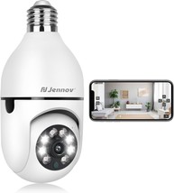 2K 3MP Light Bulb Security Camera 2.4 GHz WiFi Indoor Outdoor Camera for Baby El - £31.32 GBP