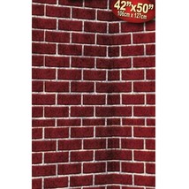 50in-Christmas Holiday Scene RED BRICK WALL DOOR COVER Backdrop Party De... - $3.77