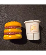Vintage 1987 McDonald&#39;s Changeables Big Mac &amp; Soft Drink Transformers Lo... - $14.80