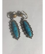 Sancrest Faux Turquoise Clip-on Earrings Dangle - $27.16 CAD