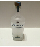 Empty Bluecoat elderflower dry gin glass embossed bottle bar decor  - $19.75