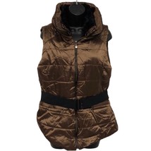 Brown‎ faux fur lined belted puffer vest Women’s Size L Large NWT - $18.80