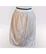 Vtg Cabernet women 100% Nylon Long Petticoat Under Skirt Cream sz L / 20&quot; - $19.99