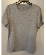 Shein Solid Tee Stretch Color Grey Size Large . - $8.00