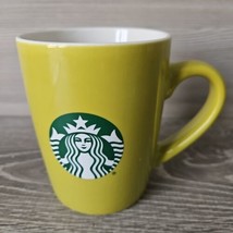 STARBUCKS Siren Logo Coffee Mug Cup 10 oz Ceramic Lime Green 2021 - £7.70 GBP