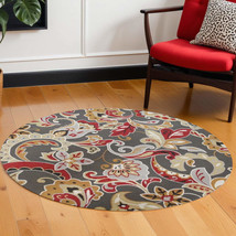 7&#39; Taupe Round Hand Tufted Area Rug With UV Protection - $355.95