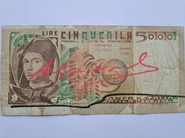 Andy Warhol Original Signed LIRA with Certificate, 1976 - €187,25 EUR