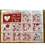 Vintage Look &amp; Learn Soft Book My Red Alphabet Cloth Panel Fabric Prince... - $183.00 MXN