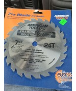 American Tools 15130 7-1/4&quot; x 24 Tooth Framing / Ripping Carbide Saw Blade - £18.03 GBP