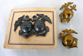 4 USMC Marine US military uniform pins anchor eagle globe - $38.60 CAD