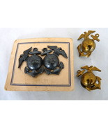 4 USMC Marine US military uniform pins anchor eagle globe - $38.60 CAD