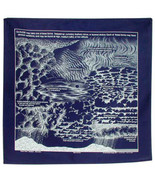 Printed Image Clouds Bandanna 22&quot; x 22&quot; Navy Blue Educational cumulus st... - $215.32 MXN