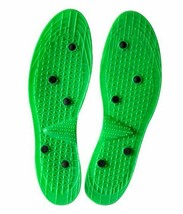 Acupressure Shoes Insoles Foot Massage Therapy Pain Relief Rubber &amp; Magnet Green - £15.04 GBP