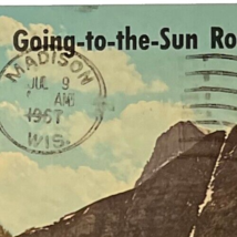 Goint to the Sun Road, Glacier National Park, Montana, vintage post card 1967 - £9.40 GBP
