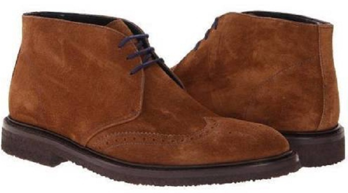Stylish Chukka Brogue Wingtip Lace Up Brown Suede Leather Handmade Ankle Boots