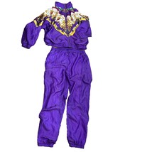 VTG Angel Sports Windbreaker Tracksuit Medium Jacket Large Pants Purple ... - $84.15