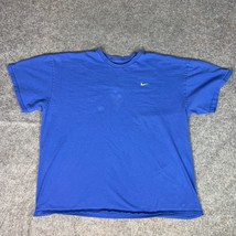 Nike Mens Shirt 2XL XXL Blue White Embroidered Shirt Tee T Causal Logo S... - $29.98