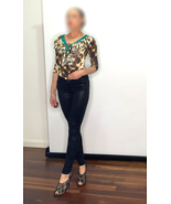 Black SEXY Lace Leg Denim Skinny Jeans, Sexy Designer Vintage Jeans! Offer - €215,69 EUR