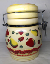 LTD Commodities 6&quot; Ceramic Hinged Jar  Assorted Fruits Design - $16.83