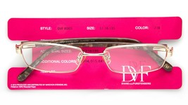 New Diane Von Furstenberg Dvf 8003 718 Gold Eyeglasses Glasses 51-16-135 B27mm - £38.50 GBP