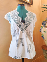 womens beautiful white tops size SMALL - $11.39