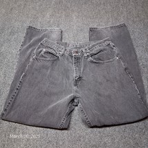 Wrangler Jeans Men Size 33x30 Black Stone Wash Relaxed Fit Straight Leg ... - $13.60