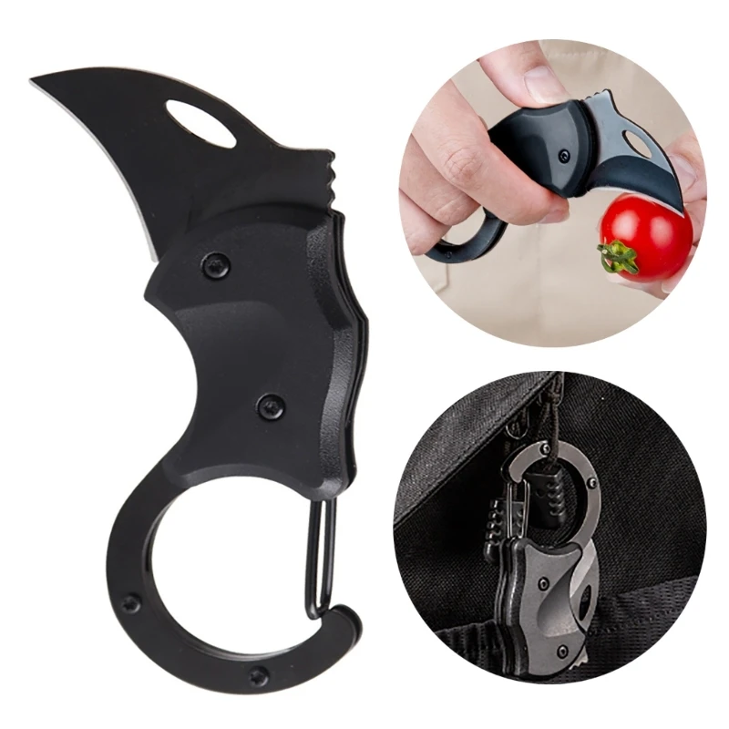 Stainless Steel Knife Folding Tools Camping Portable Tactic Cutting Rope Knife - £16.44 GBP