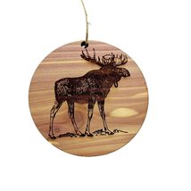 Moose - Cedar Ornament - £15.32 GBP