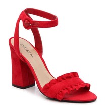 Indigo Rd Women Ankle Strap Sandals Sandie Size US 8.5M Medium Red Fabric - £15.82 GBP