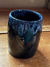 Vintage Van Briggle Black Drip DONNA Name Art Pottery Coffee Cup Mug – 3... - $14.89