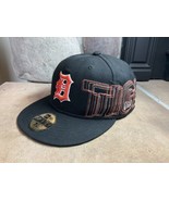 Detroit Tigers Hat Spellout 7 1/4 Black Baseball Snapback 59fifty Unique - $101.66 CAD