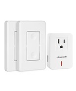 Wireless Remote Wall Switch And Outlet, Plug In Remote Control Outlet Li... - £22.74 GBP